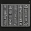 Christmas 3D Silicone Nail Molds - Snowman Tree Elk Gingerbread Man, DIY Manicure Decorations for Salon Home Nail Art Design