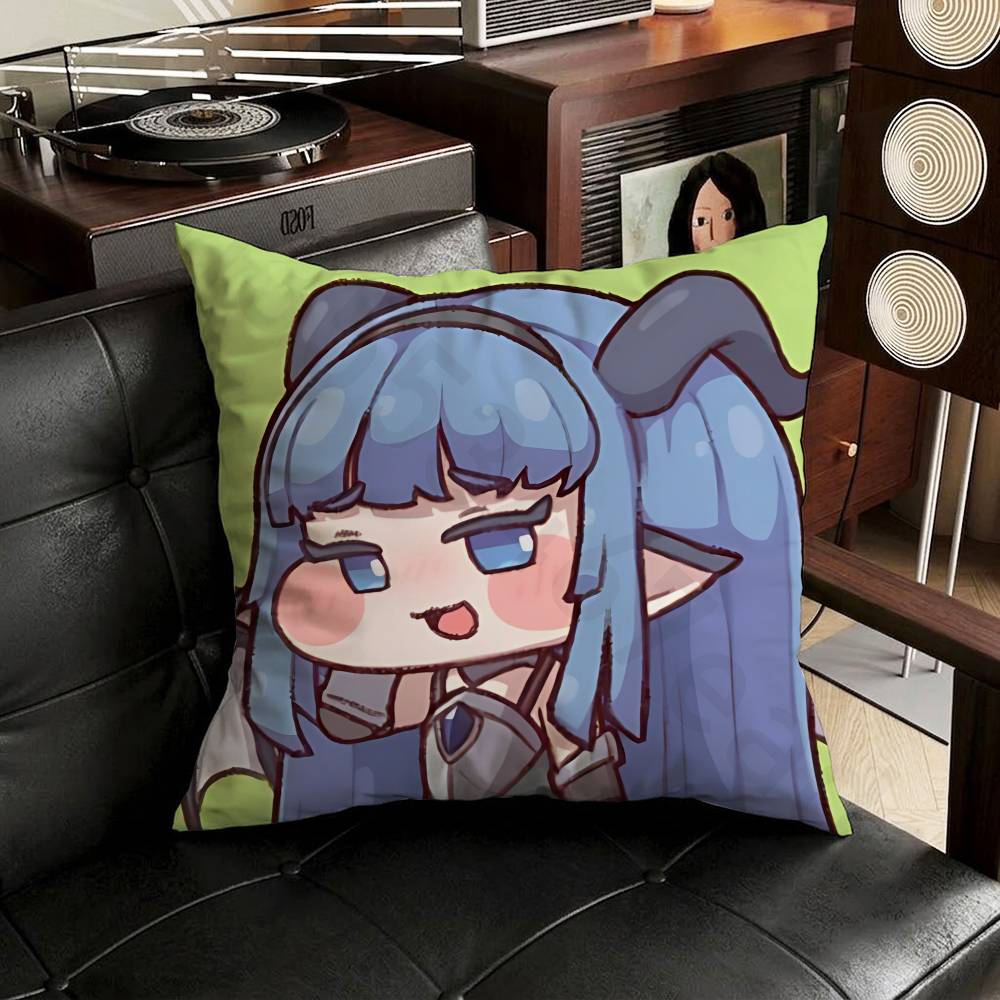 Cute Game TTrickcal Anime Pillow Case Antidustmite Pillowcase Invisible zipper silky short plush Sofa cushion cover