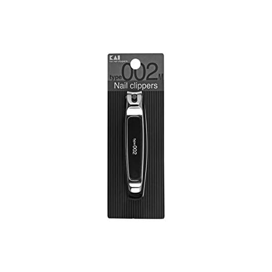 KAI Nail Clipper Type002 M Black, Curved Blade, Made In Japan, KE0129