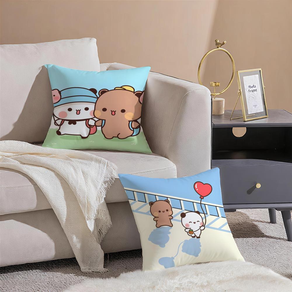 Cartoon Bubu  Dudu Lovely Cushion Cover Pillowcase Short Plush Invisible zipper Room Sofa Cushion Cover