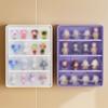 Wall Mounted Blind Box Display Rack with Transparent Door Dustproof Moisture Proof Doll Figurine Storage Cabinet (No Dolls)