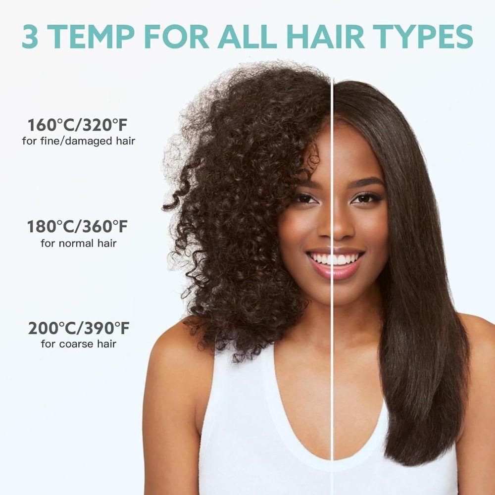 140-200C° Straight Hair Comb 3 Temp Settings Straightening Comb New Hair Straightener
