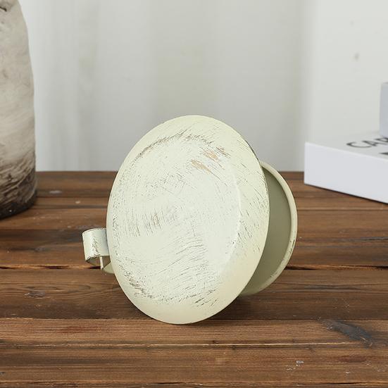 2Pcs Iron Art Taper Candle Holder with Handle Vintage Metal Candlestick Home Living Room Christmas Wedding Party Candle Stand Table Centerpiece