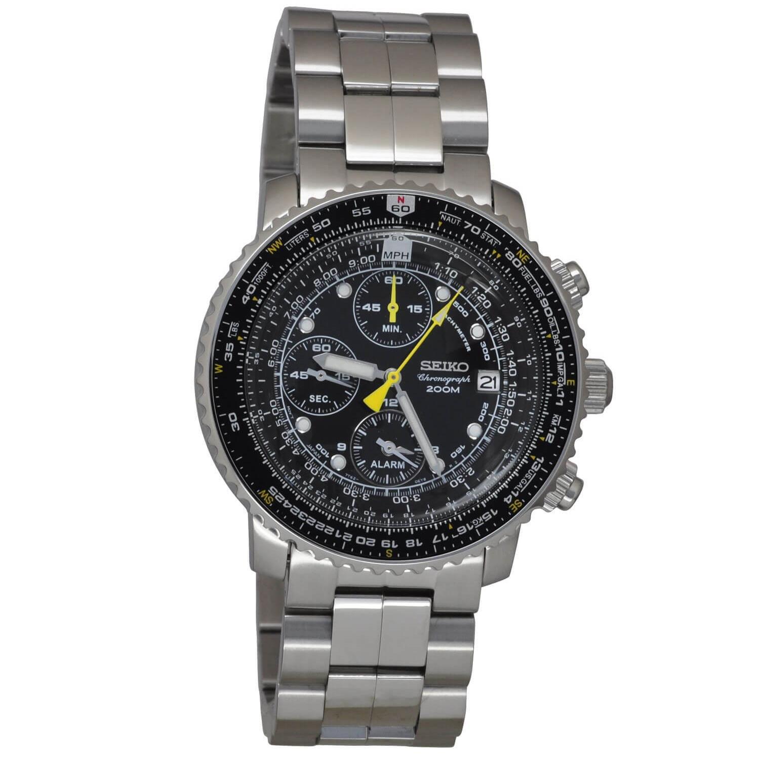 

Seiko SNA411P1 Pilot Watch Alarm Chronograph 100m водонепроникний чоловічий