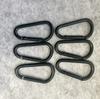 10pcs Black Aluminum Carabiner D-Ring Key Chain Clip Camping Keyring Snap Hook Outdoor Travel Kit Camping Equipment