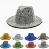 Unisex Voll-Diamant Verstellbare Fedora Hüte Damen Breiter Rand Strass Panama Kappe Herren Persönlichkeit Jazz Caps Party Bühne Zylinder