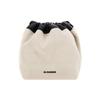 Letter Logo Print Adjustable Drawstring Closure Cotton Linen Leather Detail Bucket Bag Crossbody Shoulder Bag Women Bags J07WG0027P5368280