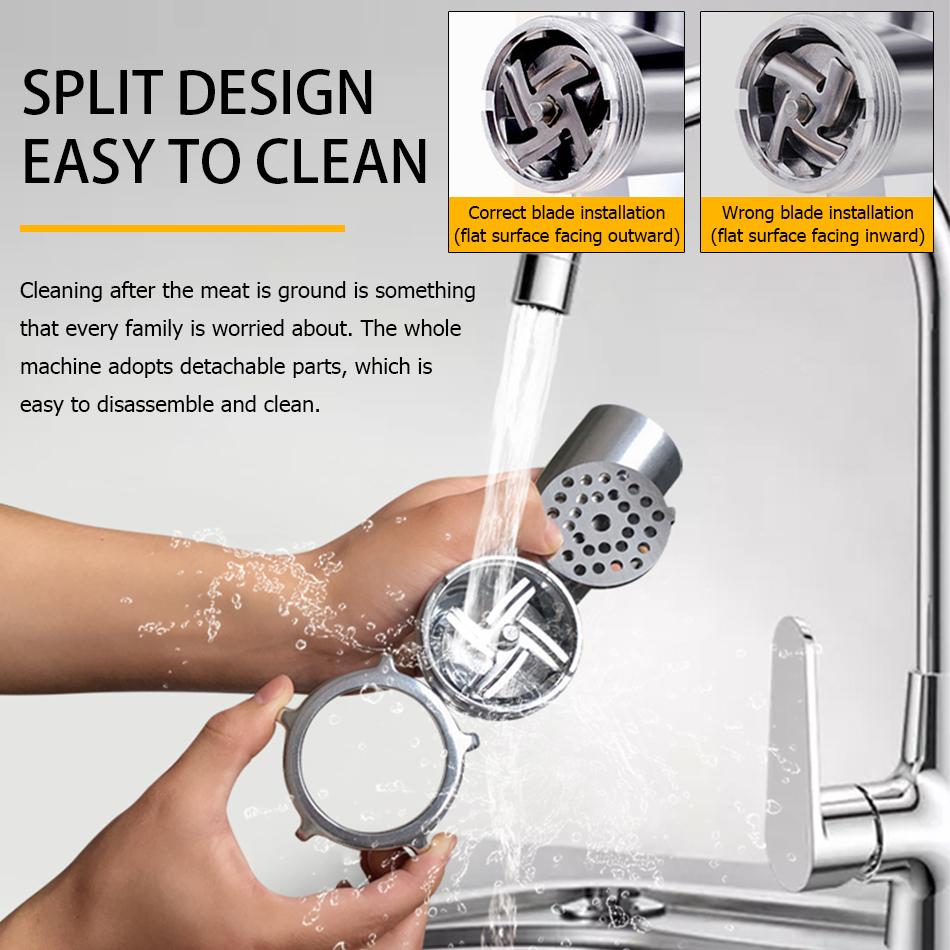 High Power Electric Meat Grinder Heavy Duty Meat Mincer Home Sausage Stuffer Meat Mincer Kitchen Food Processor 800W