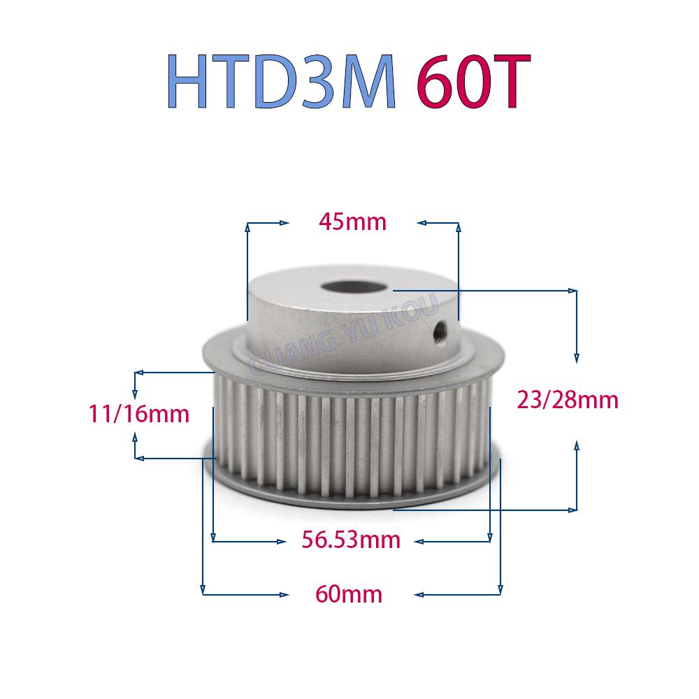 HTD3M triger kayışı kasnak kitleri 60 diş 20 diş genişlik 10mm 1:3 redüksiyon oranlı senkron kayış opsiyonel kitler kombinasyonu HTD3M 60T 20T