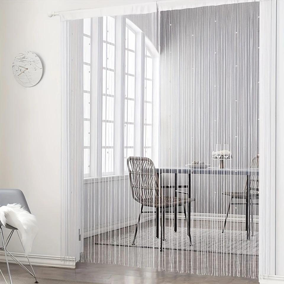 Beaded Curtain Door String Curtains for Doorway Tassels Beads Hanging Fringe Hippie Room Divider Window Hallway Entrance Bedroom