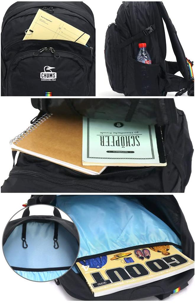 Chums Sac à dos Day Pack Spring Dale 30 Homme Noir Arc-en-ciel