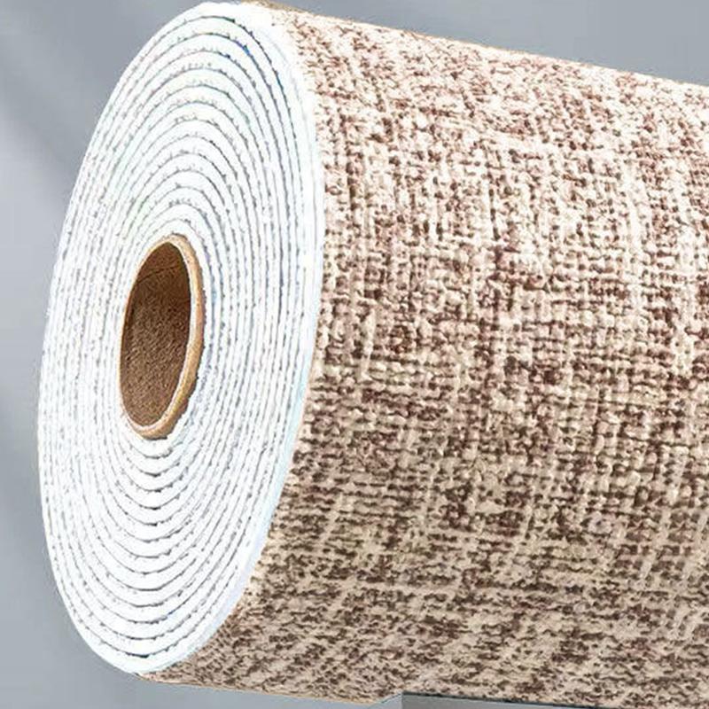 Papel Pintado 3D XPE Color Sólido Lino 3m Autoadhesivo Impermeable y a Prueba de Humedad Dormitorio Sala de Estar Fondo Decoración del Hogar
