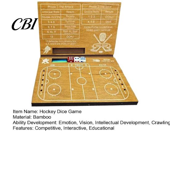 Quick Start Board Game Ice Hockey Dice for 2 Players, Fast-Paced Tabletop Strategy Party Game, Portable Travel Hockeys Fans, Adults Competitive