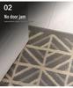 Brown Checkered Striped Washable Polypropylene Entrance Doormat
