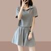 2025 Summer Women's Short Sleeve and Shorts Sportswear Set - Casual Fashion Two-Piece for Petite