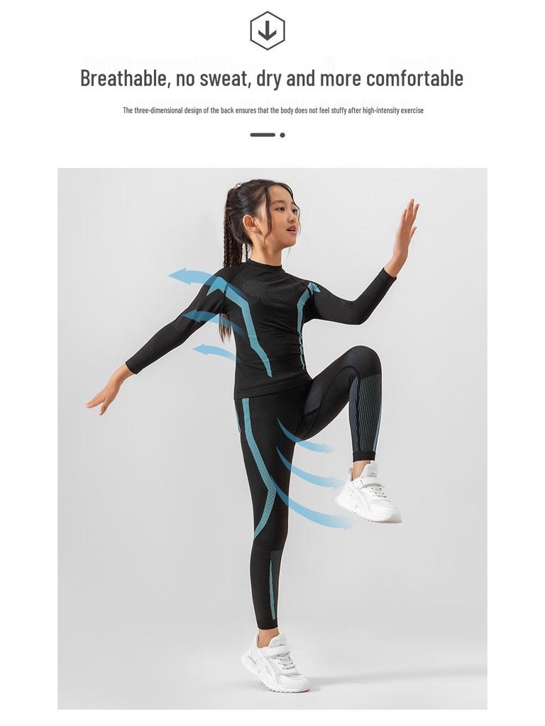 New Quick-Dry Thermal Underwear Suit for Kids & Adults - Ideal for Winter Sports & Outdoor Activities