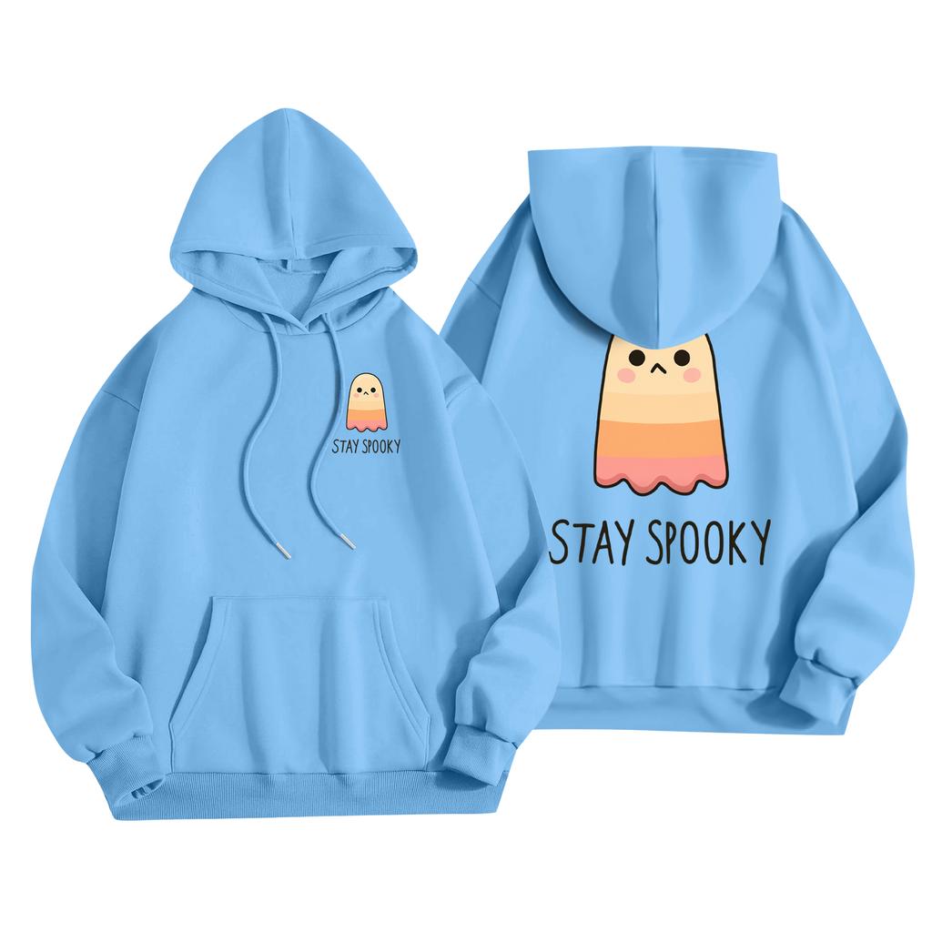 Children's Casual Fashion Halloween Print Long-Sleeved Hooded Sweatshirt