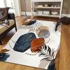 Modern Leave Area Rugs Anti Slip Carpet for Kitchen Home Living Room Bedroom Decor Floor Mat Machine Washable Area Flannel Rugs