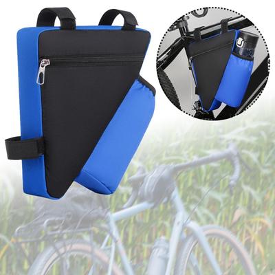 Bicycle Triangle Bag Cycling Pack,Oxford Cloth,Triangle Pouch Sturdy with Water Bottle Holder Top