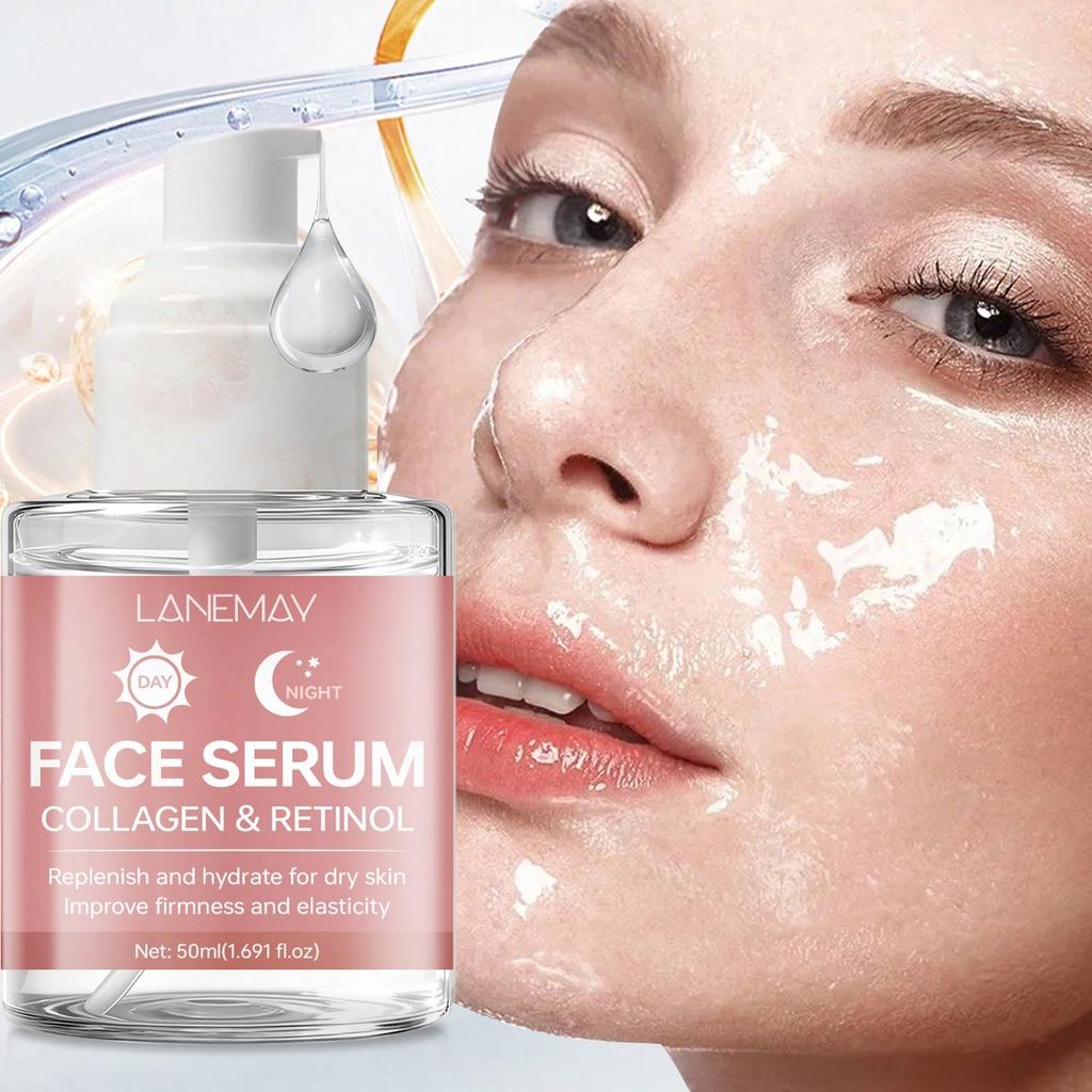 Collagen Retinol Facial Serum Anti Aging Wrinkle Reduction Face Treatment Skin Care Moisturizing Cream Organic Formula