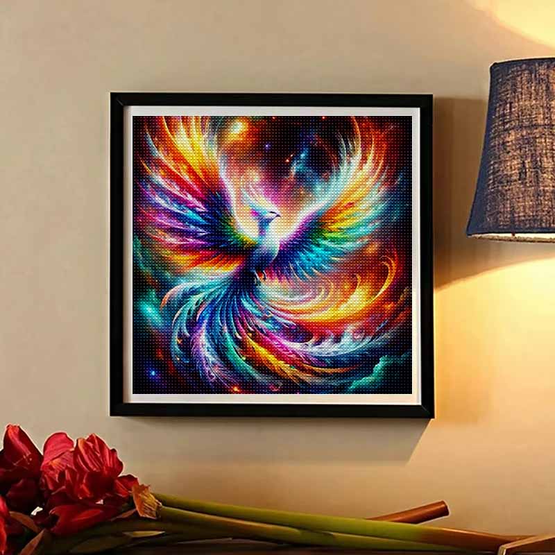 New Arrival 5D DIY Full Circle Diamond Painting "Colorful Phoenix" Embroidery Cross Stitch Home Decor Gift