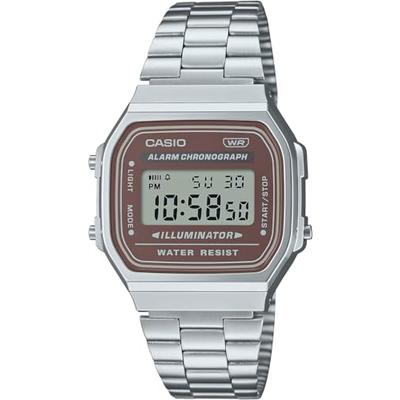 CASIO Digital Watch Vintage Series A168WA-5AY Men's Women's Kids Silver X Brown Overseas Model