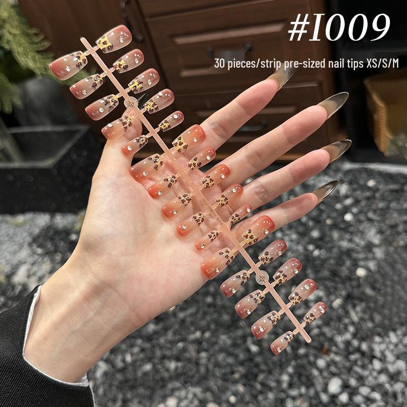 Rhinestone Gradient Blush Mermaid Cat-Eye Camellia Lily Nail Stickers - Set of 30 Pieces