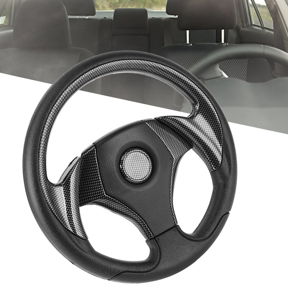 320mm 12.5in Car Steering Wheel 6 Bolts Hole Universal Auto Modified AccessoryCarbon Fiber Style