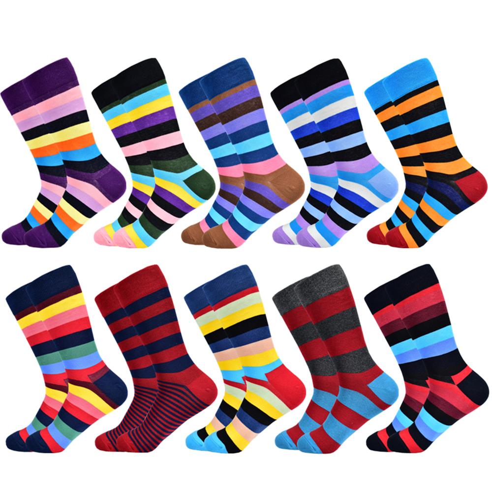 Classic  Men Socks Casual Gentleman High Quality Color Puzzle happy Socks Business Party Dress Cotton Socks for Men
