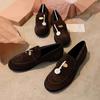 Sheepskin Version~ Leather One-pedal Lazy Loafers Women's 2025 Spring and Autumn New Retro Low-heeled Small Leather Shoes Single Shoes