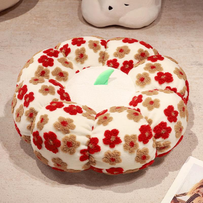 Татами Утолщенная Подушка для Сиденья Спальня Эркер Футон Подушка Цветок Тыквы Балкон Гостиная Напольная Подушка для Сиденья 45cm07kg красный 3829₽