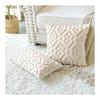 OTOSTAR Cushion Cover 45 45cm Scandinavian Set of 2 Short Wool Velvet Stylish Cute Soft Pattern Diamond Modern Elegant Zipper Interior Sofa Cushion