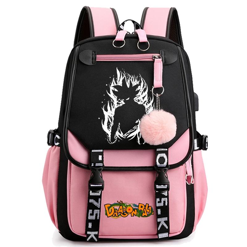 Anime Dragon Ball Backpack for Women Canvas Laptop Bag Back To Schoolbag for Teenager Girl Schoolbag Women Travel Bag Mochila