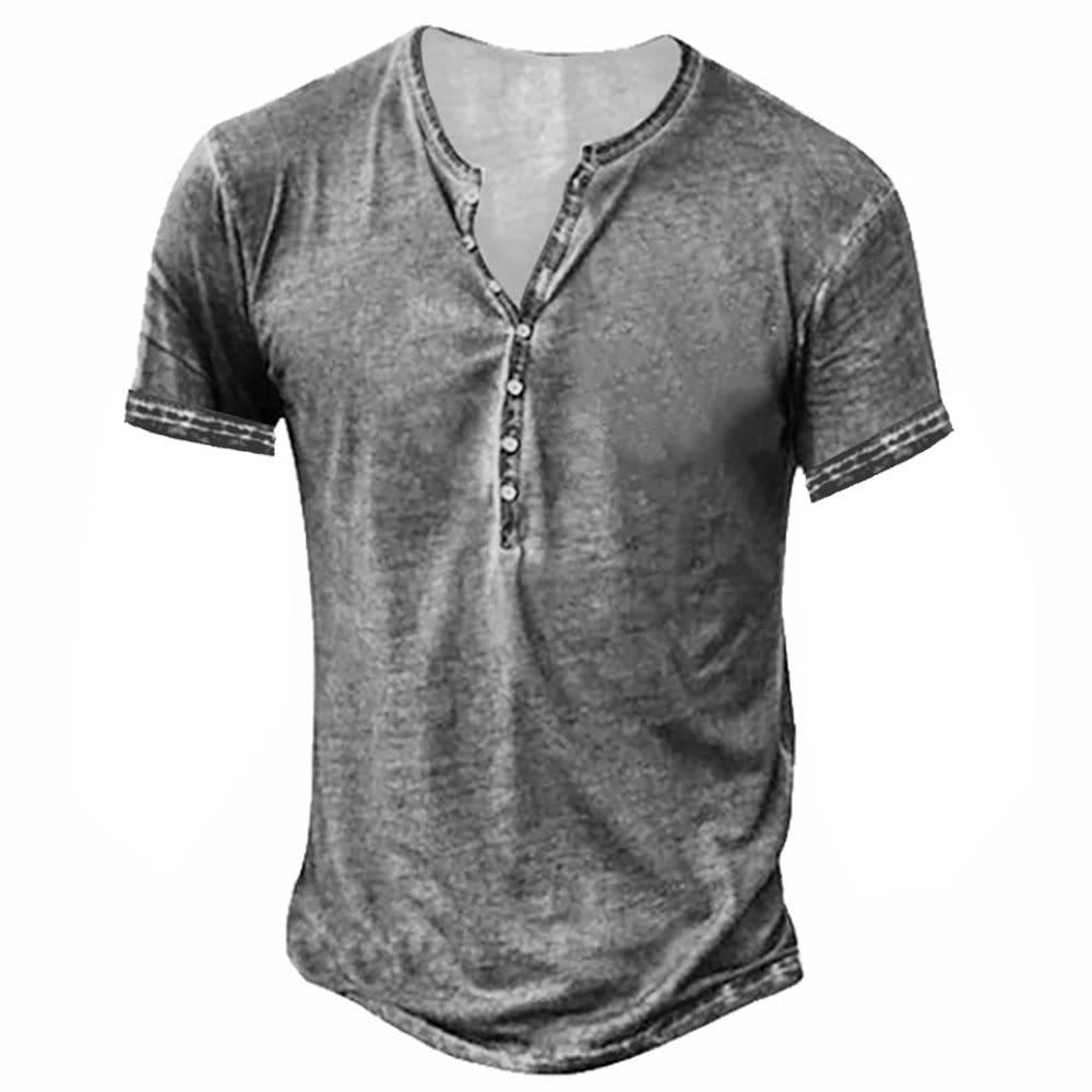 2024 New Retro V-Neck Men's Fashion Casual Short Sleeve Cardigan