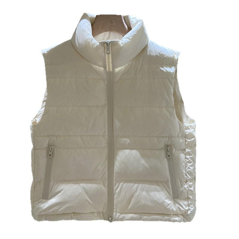 Autumn and winter new white duck down down vest women's short light fashion versatile vest jacket tide