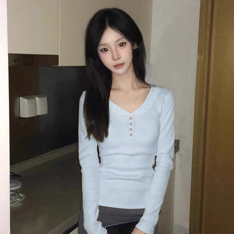 

Базовая рубашка с круглым вырезом, приталенного силуэта и плиссировкой в корейском стиле для осени/зимы Extra Large синий