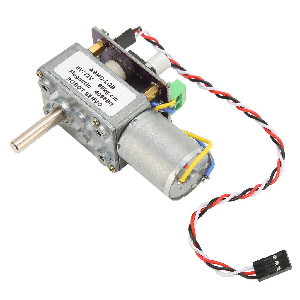 360 Degree Encoder Robot Servo High Power Stable 60Kg Worm Gear Servo for Robot Arm Valve Control