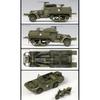 Academy 1/72 Scale Ground Vehicle Series 6 US Army M3 Half-Track & 1/4t Amphibian Vehicle Plastic Model