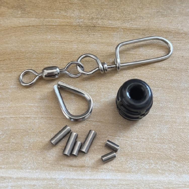 High Strength Rolling Bearing Connector Clip Fishing Accessories Fishing Line Swivels Rig Fishing Barrels Swivels Set