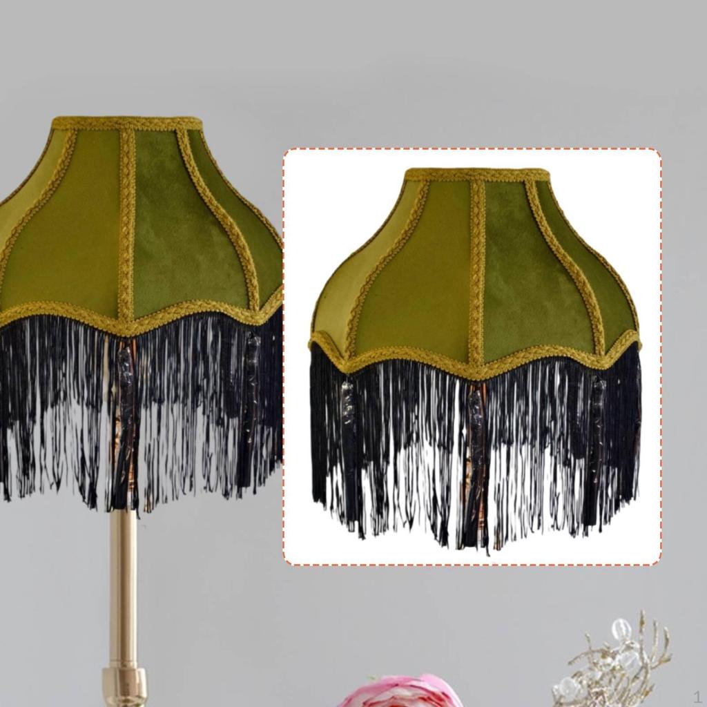 Lampshade, Elegant, Classic, Decorative And Retro, Adorned with Tassels, for Office, Bedside Table,