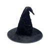 Velvet Halloween Witch Hat Star Halloween Cap Festival Headdress Wizard Cap  Dress Up Headgear