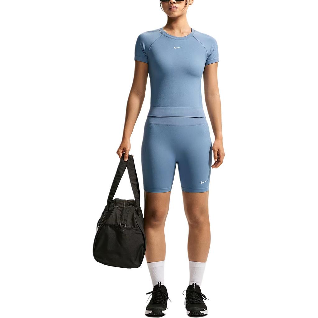 Nike Dri-Fit Pro Seamless Shaping Fitted Training Crew Neck Short Sleeve Quick-Dry T-Shirt Women tops IV1305-486