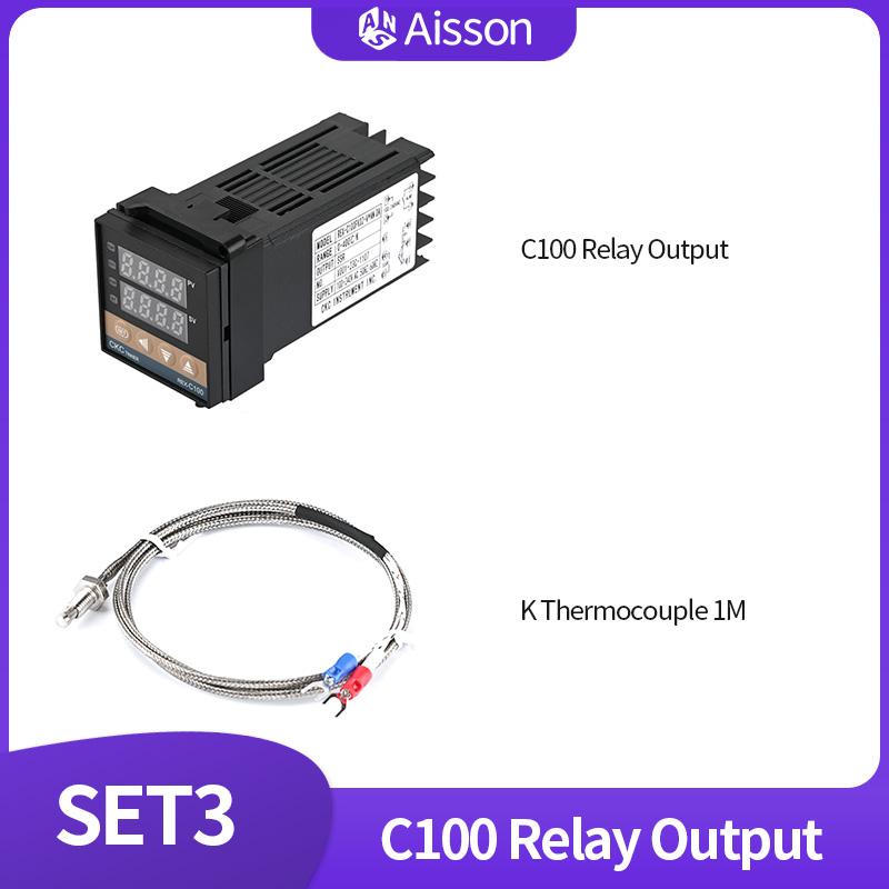 REX-C100 PID Ελεγκτής Θερμοκρασίας Τύπου Κ Μονής Εισόδου Ψηφιακή Οθόνη Θερμοστάτης AC110V-240V Ρελέ Έξοδος SSR 400℃
