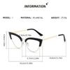 Retro Cat Eye Presbyopia Glasses Fashion Metal Half Frame Anti-blue Light HD Reading Glasses Women's Eyepieces Men's Goggles