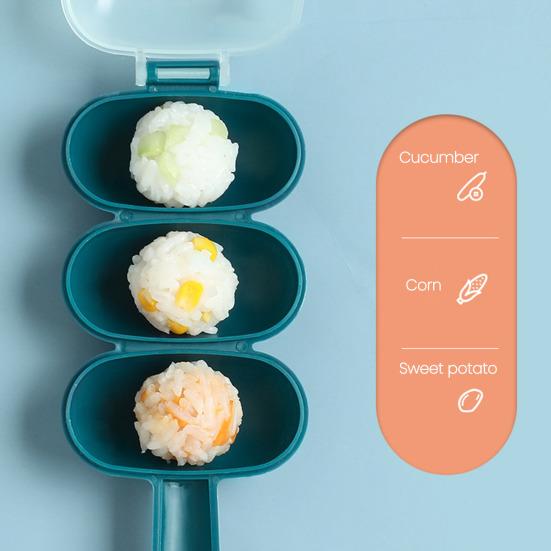 Sushi Rice Ball Mold Non-Stick Spherical Onigiri Mold Meatball Maker Easy Sushi Making Kit for Family Cooking