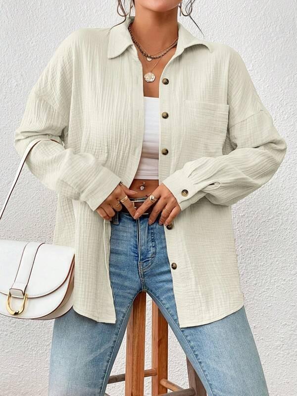 Women's Blouses Fall Off The Shoulder Long Sleeve Shirt