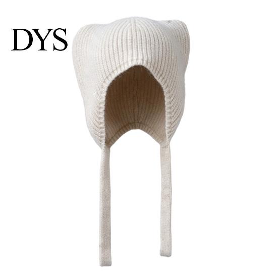 Warm Knitted Hat for Women Cat Ear Hat, Flap Cute Foldable Cold Weather Winter Brimless Skiing Hiking Outdoor Casual Wear Lightweight Breathable Knit