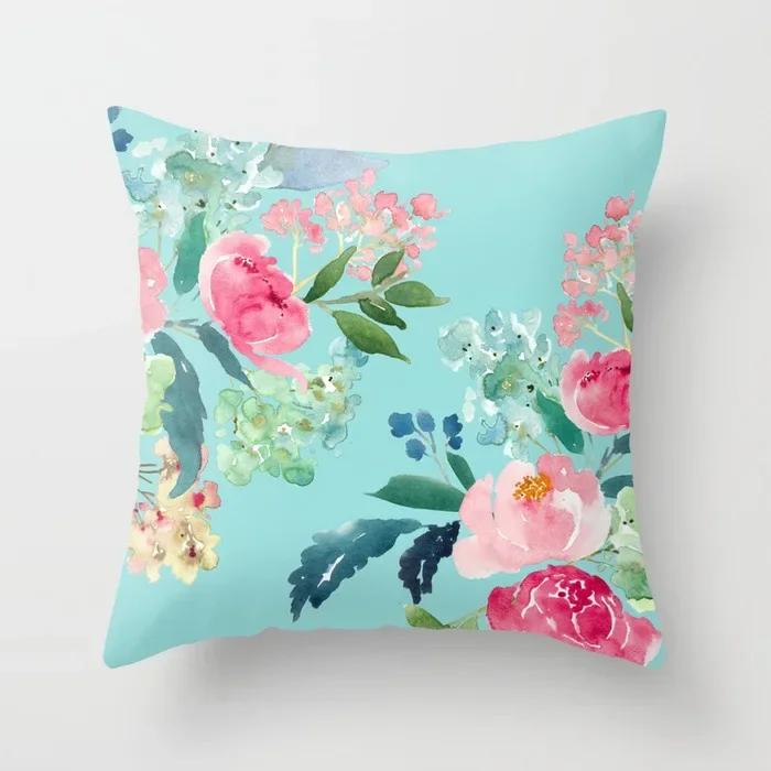 Rose    cushion cover Mediterranean Nordic style home decoration sofa bed pillow car pillowcase