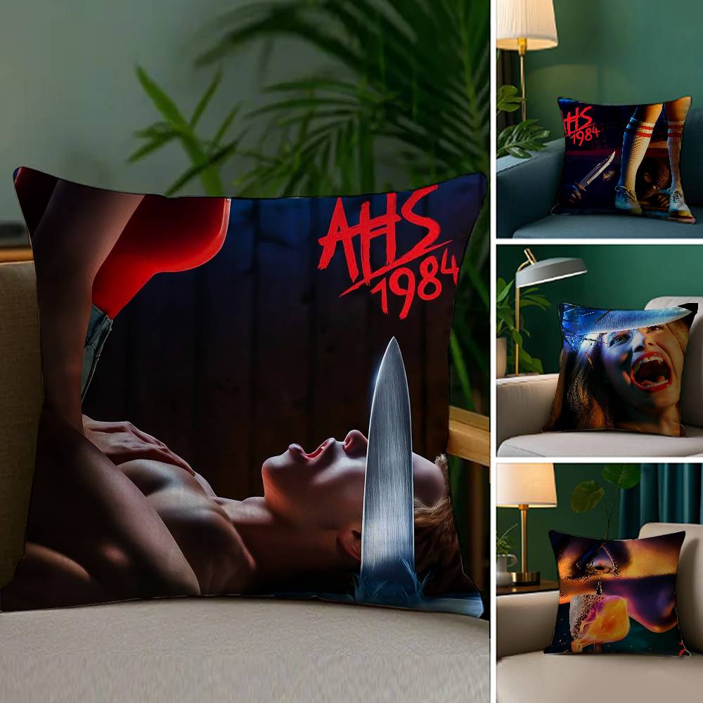 American Horror Story 1984 Pillow Case Sofa and Living Room Decorative Cushion Covers Dust-proof and Mite-proof Invisible Zipper