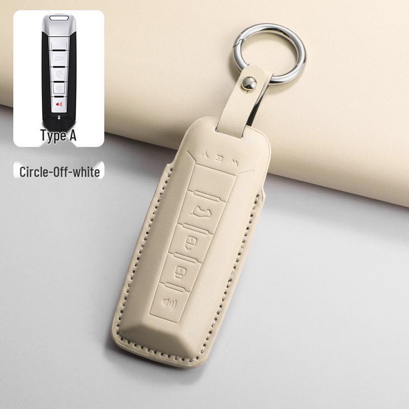 Great Wall Wey Blue Mountain 3D PU Leather Key Pouch with Car Remote Key Buckle